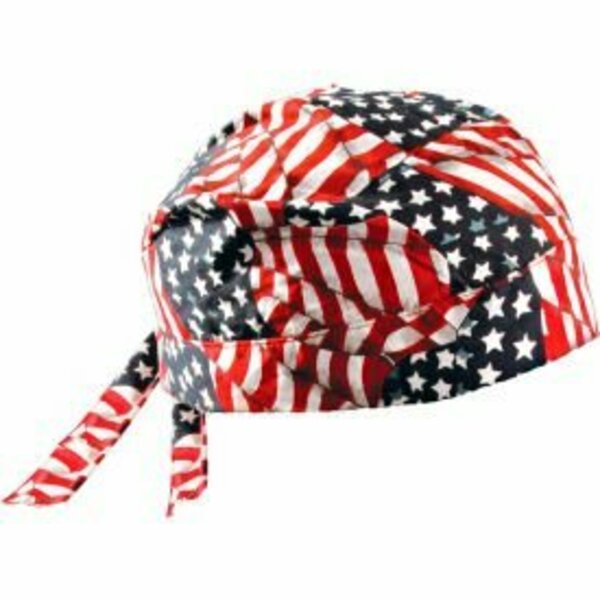 Occunomix Regular Tie Hat With Elastic Rear Band Wavy Flag, 12 Pack,  TN5-WAV